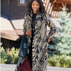 Yara Faux Fur Zebra Coat